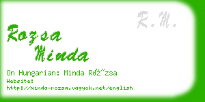 rozsa minda business card